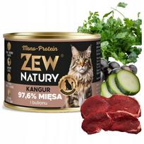 Šlapias kačių maistas su kengūriena, 185 g, Zew Natury