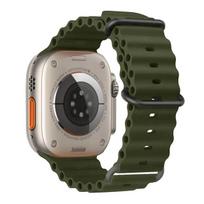 Vandenyno dirželis apple watch ultra 3 2 Juosta 49mm 44mm 40mm 45mm 41mm 42mm silikoninė correa apyrankė iWatch series 7 6 se 8 9 10 11 S10-46 42 44 45 49mm gray