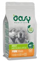 Sausas šunų ėdalas OASY One Protein M/L su kiauliena, 2,5 kg