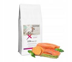 Sausas šunų pašaras su lašiša, upėtakiu ir saldžiomis bulvėmis mažų veislių šunims 2 kg X-DOG