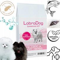 Sausas pašaras Pomeranijos špicams LabraDog VET Hydrolyzed Salmon, 1,5 kg