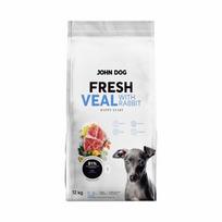 Sausas ėdalas šuniukams John Dog Fresh Happy Start, veršiena ir triušiena, 12 kg