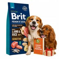 Šunų maistas Brit Premium Sensitive su ėriena ir ryžiais, 15 kg