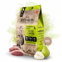 Sausas šunų pašaras didelių veislių šunims, antiena, kriaušės, daržovės, Wiejska Zagroda, 2 kg