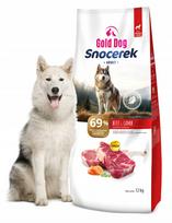 Sausas šunų maistas Gold Dog Snocerek, 12 kg, jautiena ir ėriena, be paukštienos
