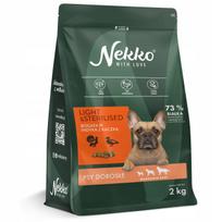 Šunų pašaras NEKKO Light Sterilised su kalakutiena ir antiena, be grūdų, 2 kg