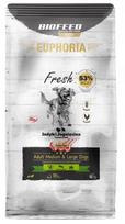 Sausas šunų maistas EUPHORIA FRESH MEAT su kalakutiena ir ėriena, M/L, 12 kg