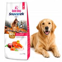 Sausas šunų maistas GOLD DOG Snocerek, jautiena ir lašiša, 15 kg