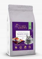 Sausas kačių maistas Cats&Drops su balta žuvimi ir ikrais, 5 kg