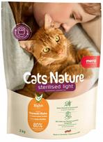 Sausas pašaras katėms MERA Cat Nature Sterilised/Light su vištiena, 2 kg