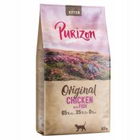 Kačių pašaras PURIZON Kitten su vištiena ir žuvimi, be grūdų, 2 x 6,5 kg