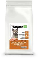 Kačių pašaras FURORA KITTEN be grūdų, 75 % vištienos ir lašišos, 2 kg