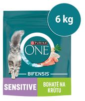 Kačių pašaras PURINA ONE Bifensis Sensitive su kalakutiena, 8 x 750 g