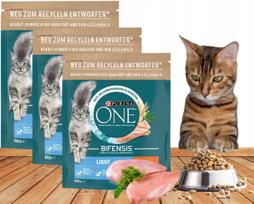 Sausas pašaras katėms PURINA ONE LIGHT su vištiena, 3 x 750 g