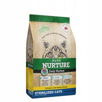 Sausas pašaras sterilizuotoms katėms PURE NURTURE su vištiena ir miežiais, 8 kg