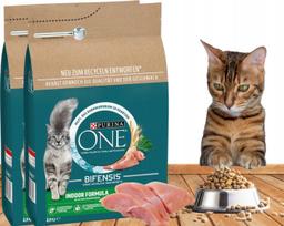 Sausas pašaras katėms PURINA ONE Indoor su kalakutiena, 2 x 2,8 kg