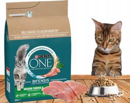 Sausas pašaras katėms PURINA ONE Indoor su kalakutiena, 750 g
