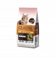 Sausas kačių pašaras Quattro CAT be grūdų, antis, 1,5 kg