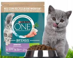 Sausas kačių maistas PURINA ONE Sensitive, 750 g