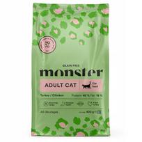 Katėms skirtas sausas pašaras Monster Cat Adult, 400 g, be grūdų, su kalakutiena ir vištiena