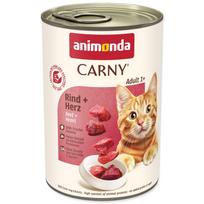 Katėms skirta konservuota jautienos širdelių mėsa Animonda Carny, 400 g