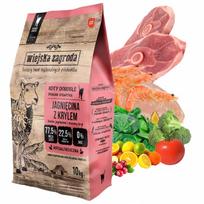 Sausas ėdalas sterilizuotoms katėms Wiejska Zagroda, aviena ir krilis, 10 kg