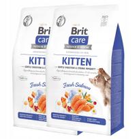 Katėms skirtas Brit Care grūdų nenaudojantis kačiukų maistas su lašiša, 2 x 0,4 kg (0,8 kg)