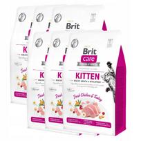 Sausas kačiukų pašaras Brit Care Cat be grūdų, vištiena ir kalakutiena, 6 x 0,4 kg (2,4 kg)