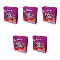 Sausas kačių ėdalas Whiskas 1+, jautiena, 800 g, 5 vnt.