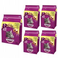 Sausas kačių maistas WHISKAS su vištiena, 5 x 800 g