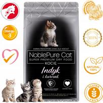 Sausas kačiukų pašaras NoblePure su kalakutiena, be grūdų ir konservantų, 1,5 kg