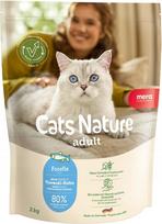 Sausas kačių pašaras MERA CATS NATURE su upėtakiu, 2 kg