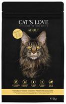 Sausas pašaras su paukštiena suaugusioms katėms CAT'S LOVE, 2 × 2 kg