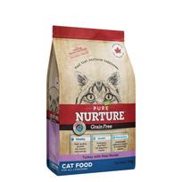 Sausas kačių maistas PURE NURTURE, be grūdų, kalakutiena su žirniais, 8 kg