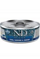 Katzenų konservai N&D Ocean su tunu, sardinėmis ir krevetėmis, 70 g