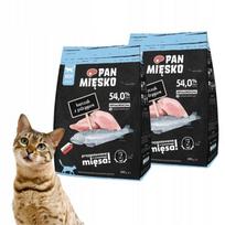 Sausas kačių maistas Pan Mięsko su vištiena ir upėtakiu, S dydis, 2 x 400 g