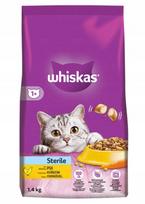 Sausas kačių ėdalas WHISKAS su vištiena, 1,4 kg