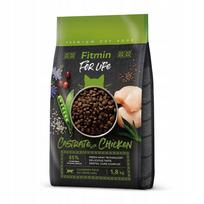 Sausas maistas sterilizuotoms katėms Fitmin Cat For Life su vištiena, 2 x 1,8 kg