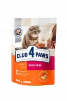 Sausas maisto su veršiena suaugusioms katėms CLUB 4 PAWS Premium, 300 g