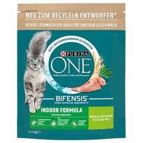 Sausas kačių ėdalas Purina One Indoor su kalakutiena, 1,4 kg