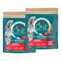 Sausas pašaras katėms Purina ONE Sterilcat su jautiena ir kviečiais, 2 x 750 g