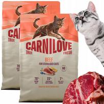 Sausas sterilizuotų kačių maistas CARNILOVE su jautiena, 4 kg