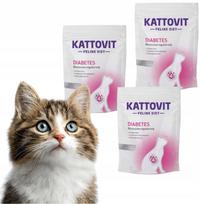 Sausas ėdalas katėms KATTOVIT Feline Diet Diabetes, 3 x 1,25 kg