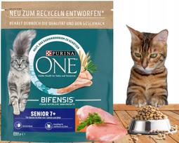 Sausas pašaras katėms PURINA ONE Senior 7+ su vištiena, 750 g