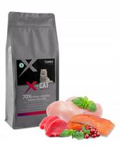 Sausas kačių maistas su vištiena, tunu ir lašiša, be grūdų, X-CAT 2x5 kg