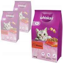 Sausas katės ėdalas Whiskas su jautiena, 3 x 1,4 kg