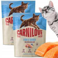 Katėms skirtas pašaras Carnilove Fish & Turkey sterilizuotoms, 2 x 400 g