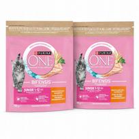Kačių maistas PURINA ONE Junior su vištiena ir grūdais, 2 x 750 g