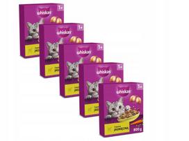 Katės maistas WHISKAS su ėriena, 5 x 800 g