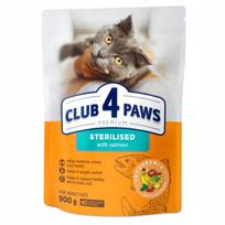 Sausas pašaras sterilizuotoms katėms su lašiša 900 g Club 4 Paws Premium